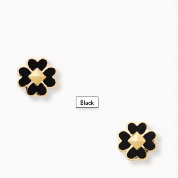 Kate Spade Earrings Black enamel studs NWT😊😊 - Picture 1 of 2